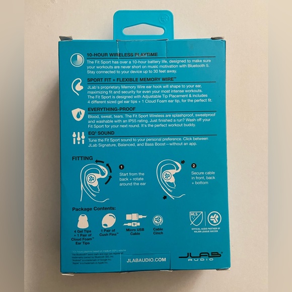 JLab Fit Sport Bluetooth Wireless Earbuds
- Black - Picture 2 of 2